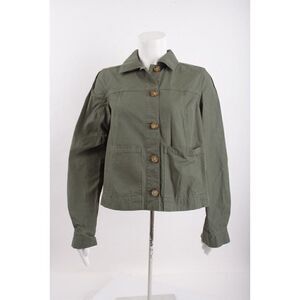 Veronica Beard Womens Weslyn Jacket XS Army Green Button Front NWT